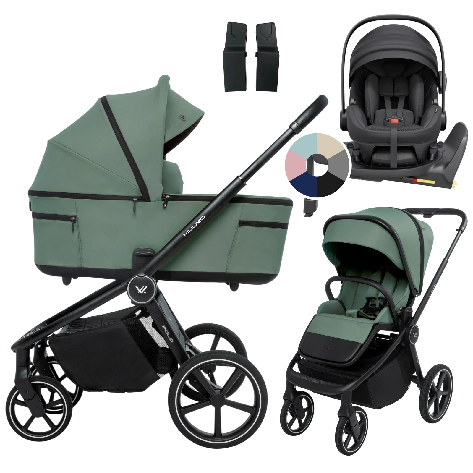 Muuvo Fold + Avionaut Pixel 3 + baza IQ Orbit + GRATIS - 4w1 | Pine Green