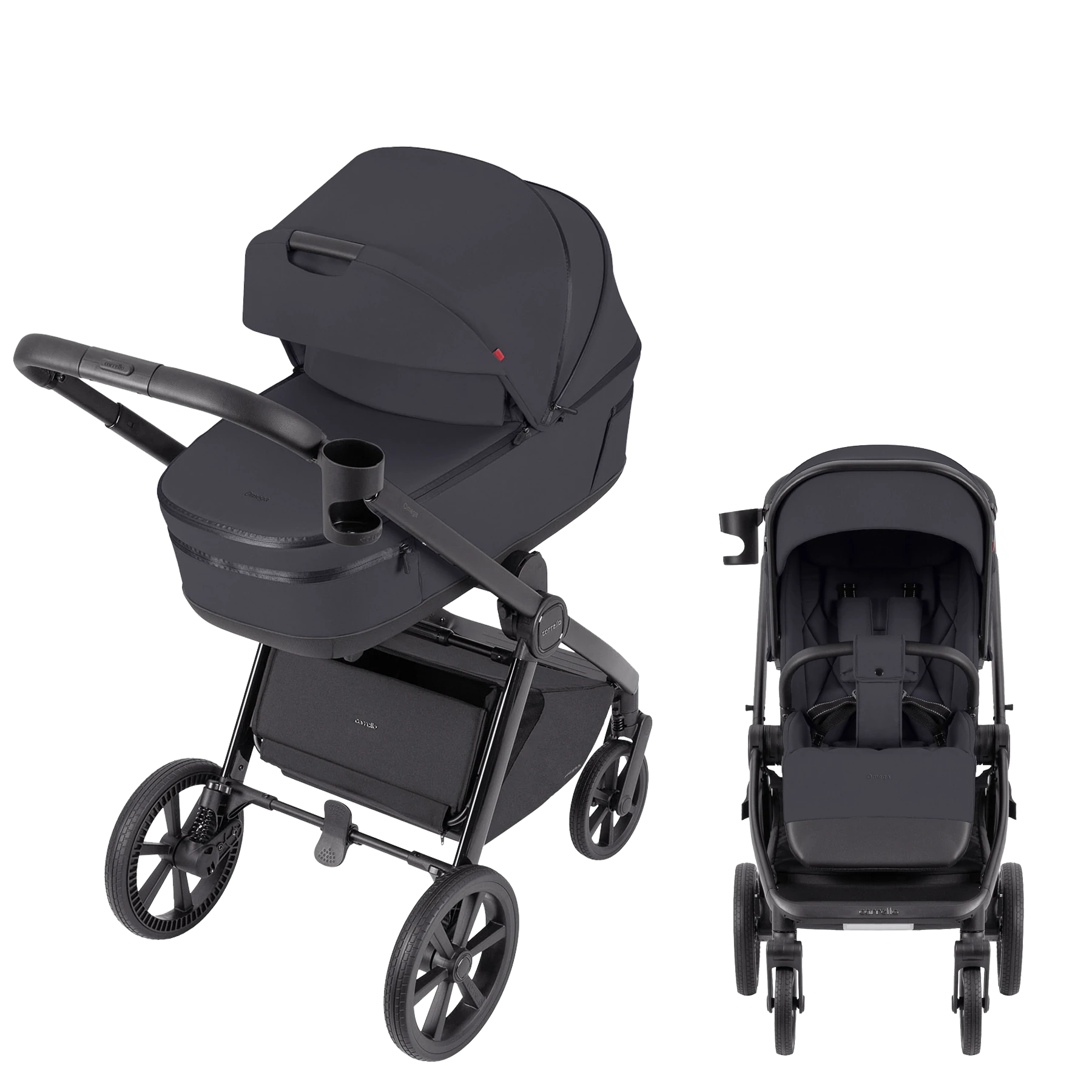 Carrello Omega Plus - 2w1 | Meteor Grey