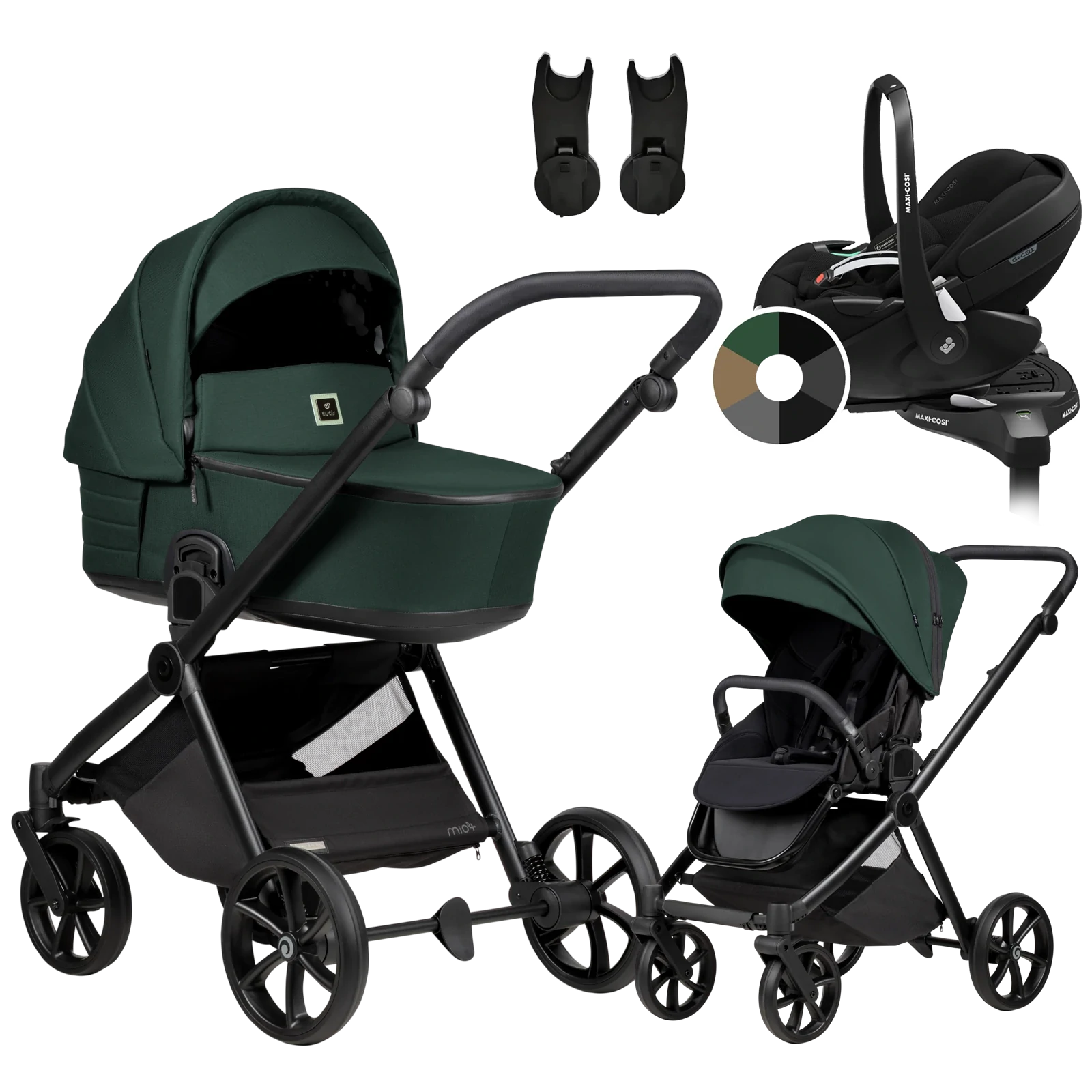Tutis Mio 3 Plus + Maxi-Cosi Pebble 360 Pro2 + baza + GRATIS - 4w1 | 240 Pacific Green