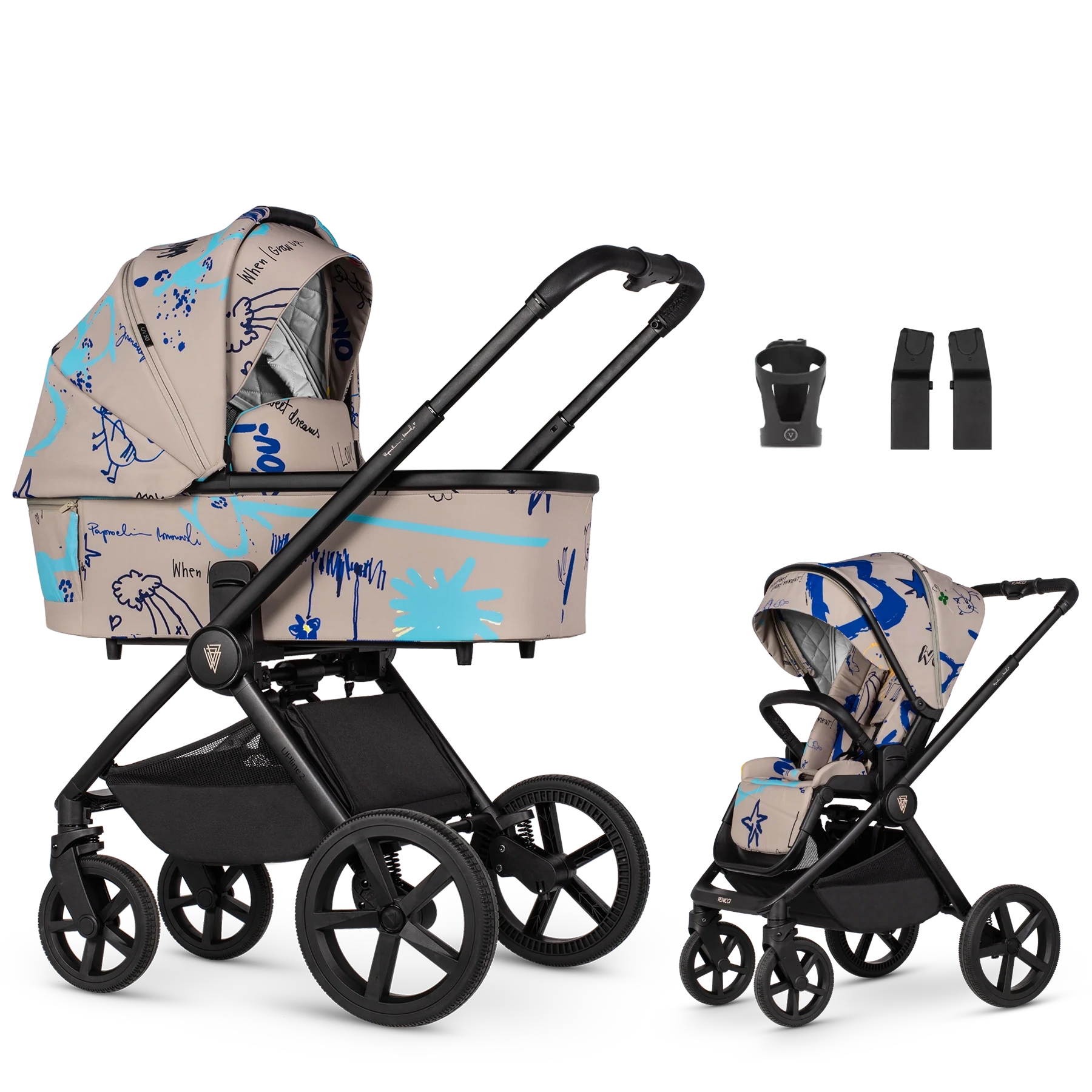 Venicci Upline 2 PB Draft +AKCESORIA - 2w1 | Beige