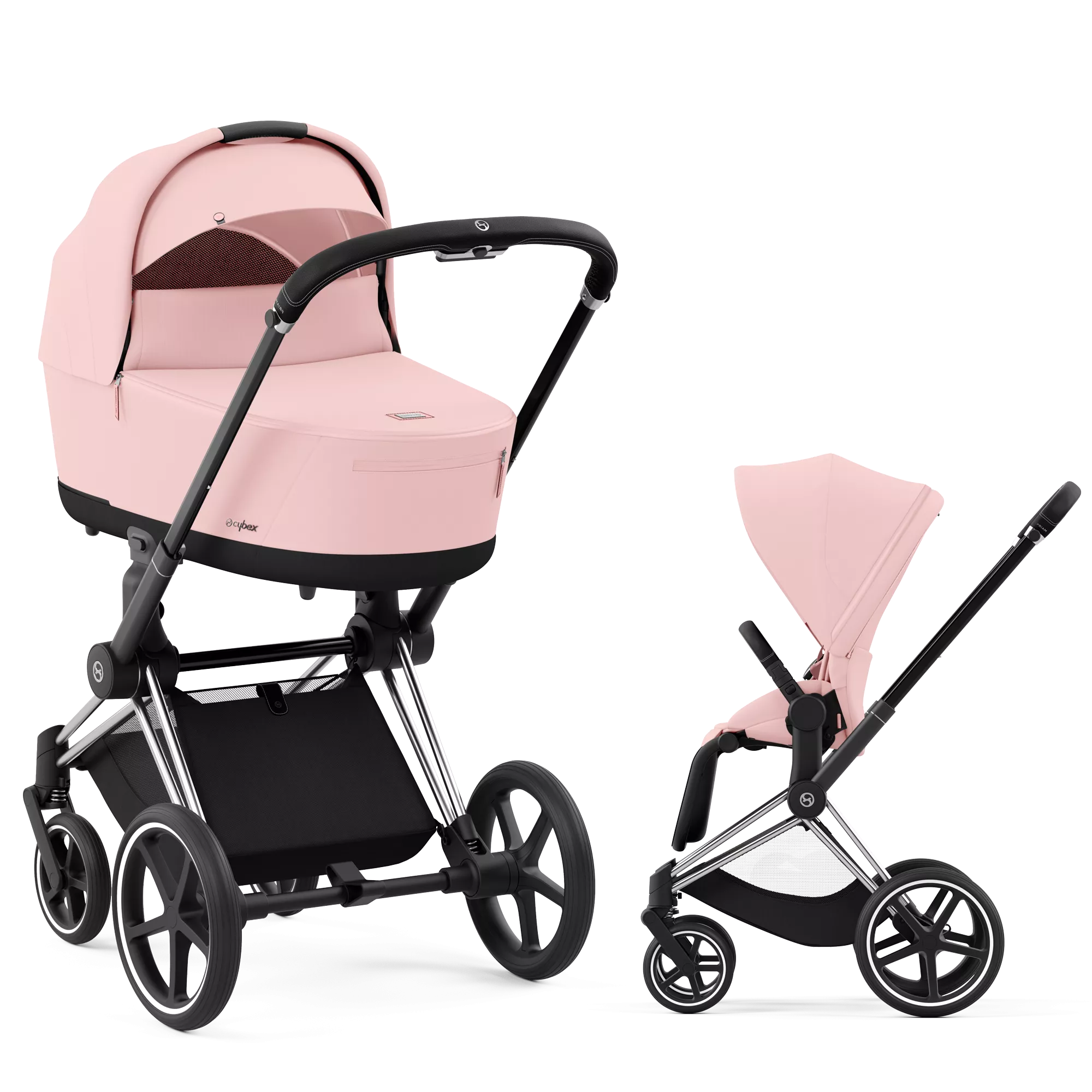 Cybex Priam 4.0 - 2w1 | Peach Pink (Chrome Black Frame)