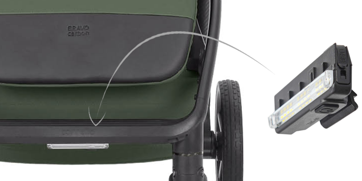 Carrello Bravo Carbon lampka LED