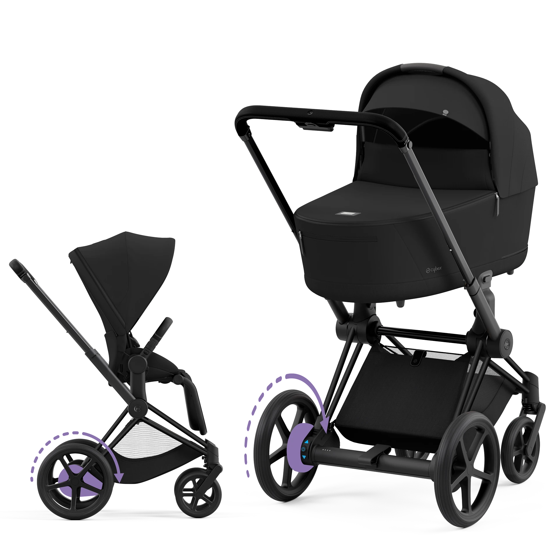 Cybex e-Priam 4.0 - 2w1 | Sepia Black (Matt Black Frame)