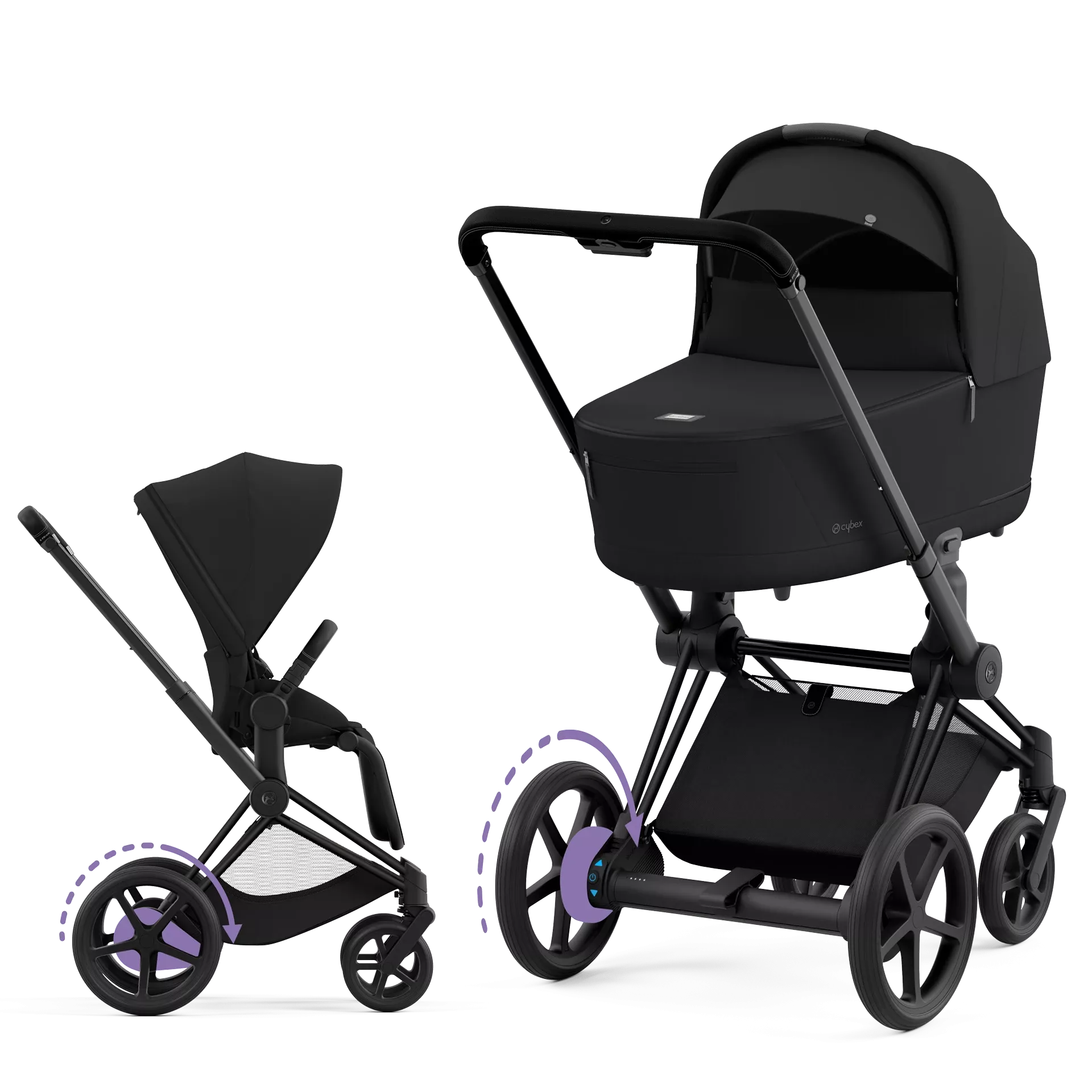 Cybex e-Priam 4.0 - 2w1 | Sepia Black (Matt Black Frame)