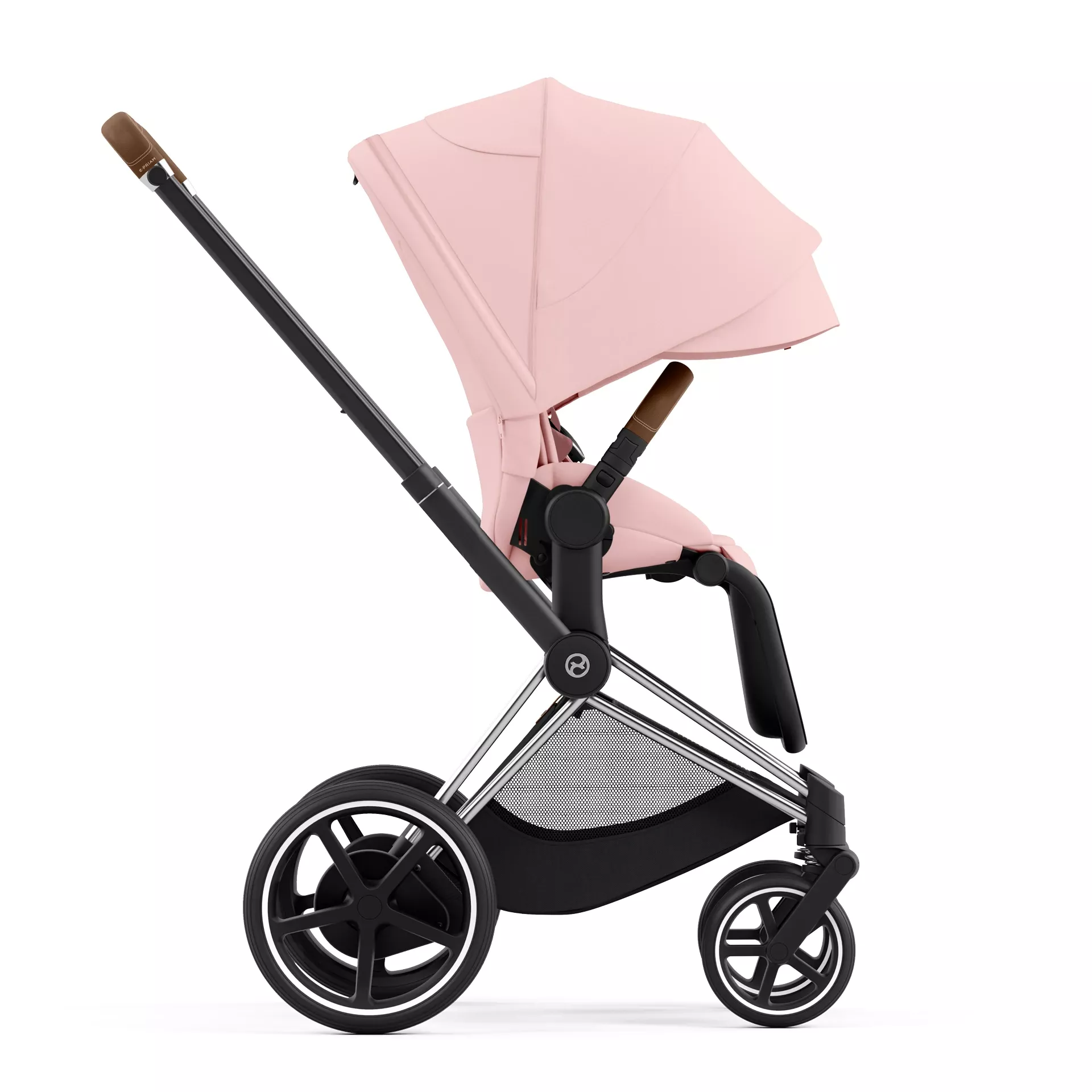 Cybex e-Priam 4.0 - 2w1 | Peach Pink (Chrome Brown Frame) Cybex e-Priam 4.0 - 2w1 | Peach Pink (Chrome Brown Frame)