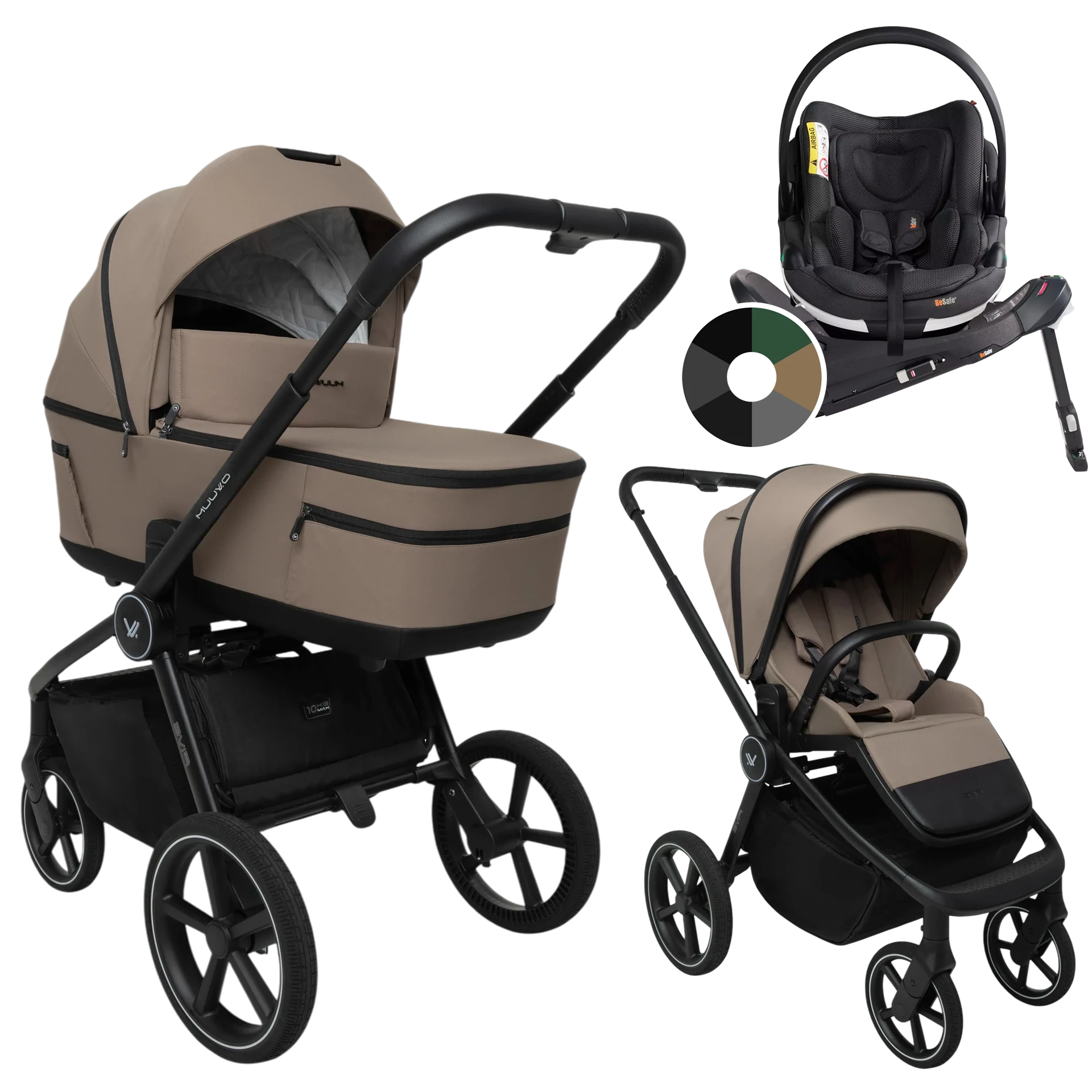 Muuvo Five + BeSafe Go Beyond + baza Beyond +GRATIS - 4w1 | Mokka
