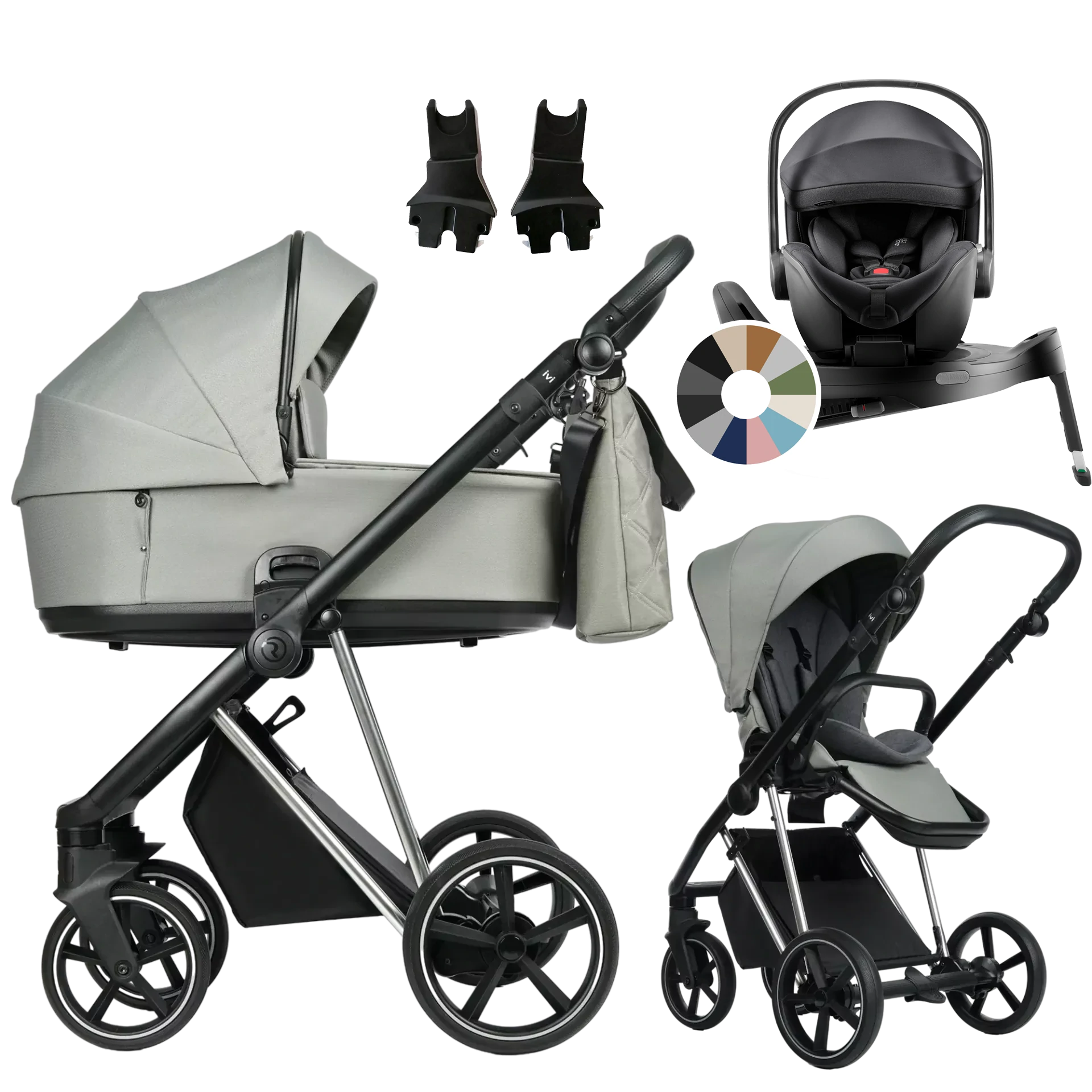 Roan Ivi 2.0 + Britax Römer Baby-Safe Pro + baza Vario 5Z +GRATIS - 4w1 | Tea Leaf