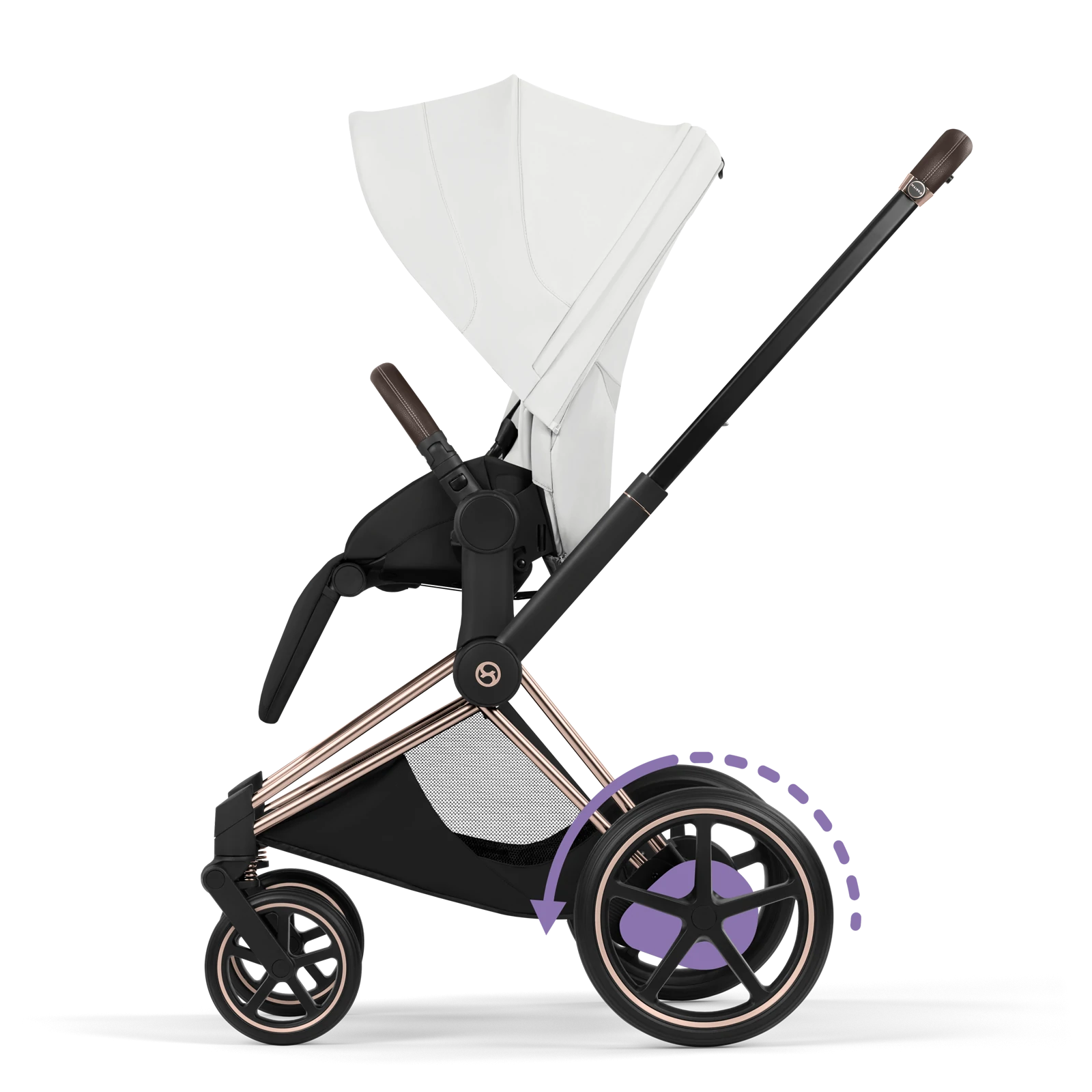 Cybex e-Priam 5.0 - wózek 2w1 | Off White - Rosegold (Style)