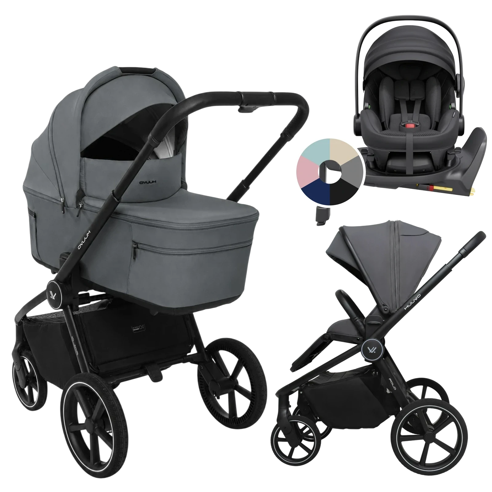 Muuvo Fold + Avionaut Pixel 3 + baza IQ Orbit + GRATIS - 4w1 | Iron Graphite