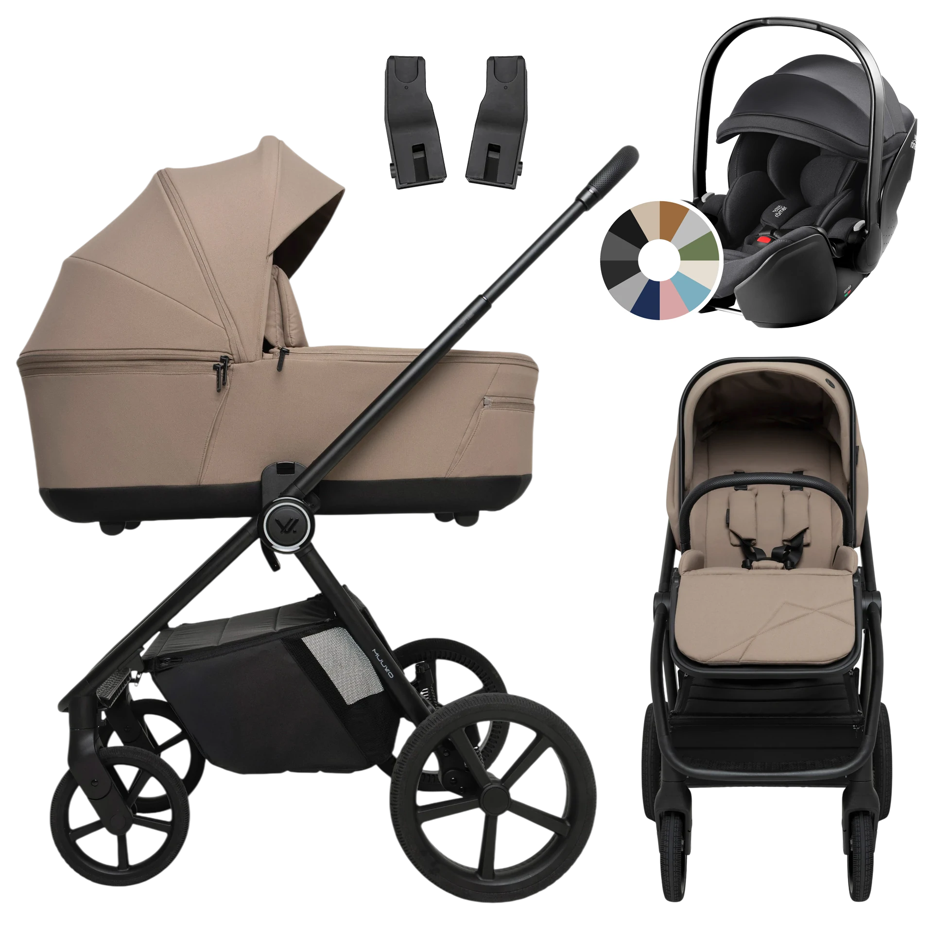 Muuvo One + Britax Römer Baby-Safe Pro +GRATIS - 3w1 | Praline
