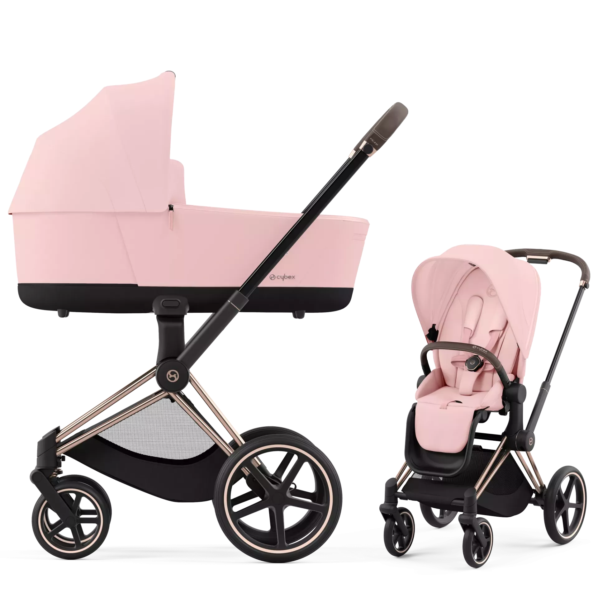 Cybex Priam 4.0 - 2w1 | Peach Pink (Rosegold Frame)